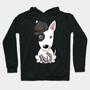 Funny bull terrier is ready to ride a horse Hoodie